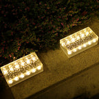 Modern Simplicity Solar Waterproof Acrylic Rectangular Ice Brick LED Outdoor Light Landscape Lighting For Garden Lumendat
