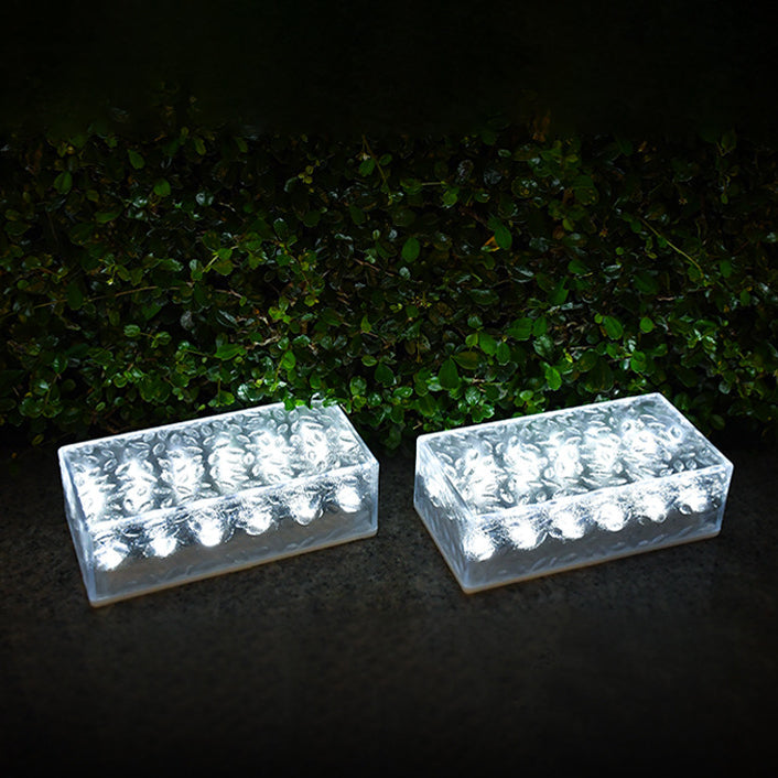 Modern Simplicity Solar Waterproof Acrylic Rectangular Ice Brick LED Outdoor Light Landscape Lighting For Garden Lumendat