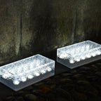 Modern Simplicity Solar Waterproof Acrylic Rectangular Ice Brick LED Outdoor Light Landscape Lighting For Garden Lumendat