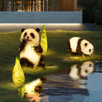 Modern Art Deco Solar Waterproof Resin Fiberglass Imitation Panda Bamboo Shoot LED Outdoor Light Landscape Lighting For Garden Lumendat