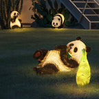 Modern Art Deco Solar Waterproof Resin Fiberglass Imitation Panda Bamboo Shoot LED Outdoor Light Landscape Lighting For Garden Lumendat