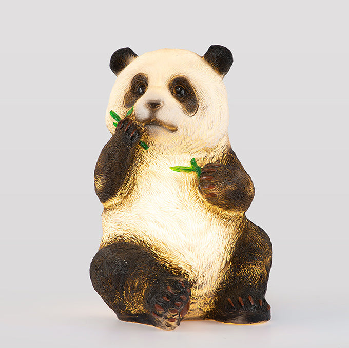 Modern Art Deco Solar Waterproof Resin Fiberglass Imitation Panda Bamboo Shoot LED Outdoor Light Landscape Lighting For Garden Lumendat