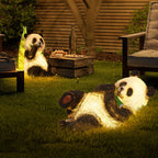 Modern Art Deco Solar Waterproof Resin Fiberglass Imitation Panda Bamboo Shoot LED Outdoor Light Landscape Lighting For Garden Lumendat