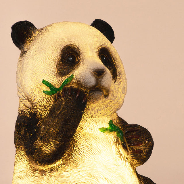 Modern Art Deco Solar Waterproof Resin Fiberglass Imitation Panda Bamboo Shoot LED Outdoor Light Landscape Lighting For Garden Lumendat