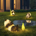 Modern Art Deco Solar Waterproof Resin Fiberglass Imitation Panda Bamboo Shoot LED Outdoor Light Landscape Lighting For Garden Lumendat