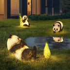 Modern Art Deco Solar Waterproof Resin Fiberglass Imitation Panda Bamboo Shoot LED Outdoor Light Landscape Lighting For Garden Lumendat