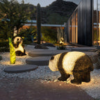 Modern Art Deco Solar Waterproof Resin Fiberglass Imitation Panda Bamboo Shoot LED Outdoor Light Landscape Lighting For Garden Lumendat