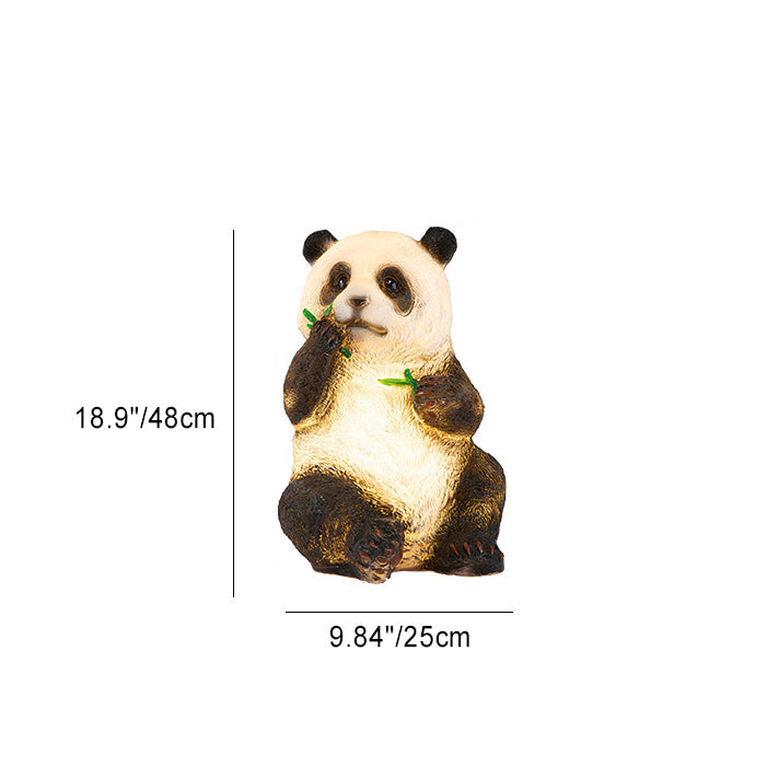 Modern Art Deco Solar Waterproof Resin Fiberglass Imitation Panda Bamboo Shoot LED Outdoor Light Landscape Lighting For Garden Lumendat