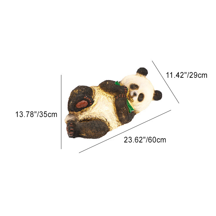 Modern Art Deco Solar Waterproof Resin Fiberglass Imitation Panda Bamboo Shoot LED Outdoor Light Landscape Lighting For Garden Lumendat