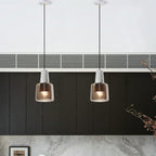 Contemporary Nordic Marble Glass Column 1-Light Pendant Light For Bedside
