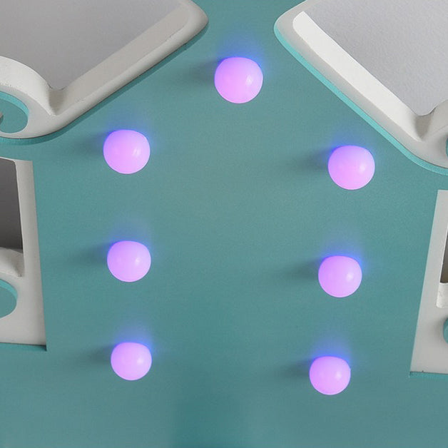 Lumendat Contemporary Creative Kids Wood House 6-Light Chandeliers For Bedroom Lumendat