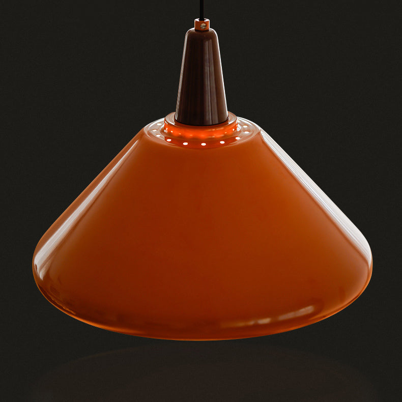 Traditional Vintage Iron Metal Conic 1/2 Light Pendant Light for Dining Room