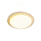 Contemporary Nordic Travertine Acrylic Round Sand Dune Texture LED Flush Mount Ceiling Light For Bedroom