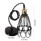 Contemporary Industrial Iron Cage Flower 1-Light Pendant Light For Dining Room