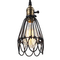 Contemporary Industrial Iron Cage Flower 1-Light Pendant Light For Dining Room