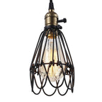 Contemporary Industrial Iron Cage Flower 1-Light Pendant Light For Dining Room