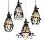 Contemporary Industrial Iron Cage Flower 1-Light Pendant Light For Dining Room