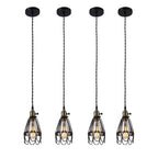 Contemporary Industrial Iron Cage Flower 1-Light Pendant Light For Dining Room