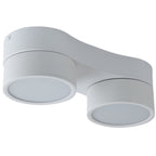 Modern Minimalist Round Metal Glass Aluminum Pc Adjustable Spotlight LED Semi-flush Mount Ceiling Light for Living Room