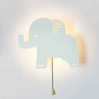 Lumendat Contemporary Creative Battery Kids Iron Cloud Star Animal Cartoon Pull Chain LED Wall Sconce Lamp For Bedside Lumendat