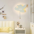 Lumendat Contemporary Creative Battery Kids Iron Cloud Star Animal Cartoon Pull Chain LED Wall Sconce Lamp For Bedside Lumendat