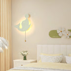 Lumendat Contemporary Creative Battery Kids Iron Cloud Star Animal Cartoon Pull Chain LED Wall Sconce Lamp For Bedside Lumendat
