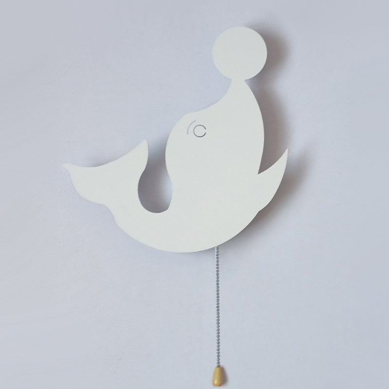 Lumendat Contemporary Creative Battery Kids Iron Cloud Star Animal Cartoon Pull Chain LED Wall Sconce Lamp For Bedside Lumendat