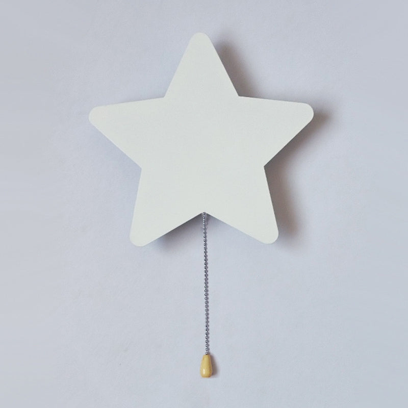 Lumendat Contemporary Creative Battery Kids Iron Cloud Star Animal Cartoon Pull Chain LED Wall Sconce Lamp For Bedside Lumendat
