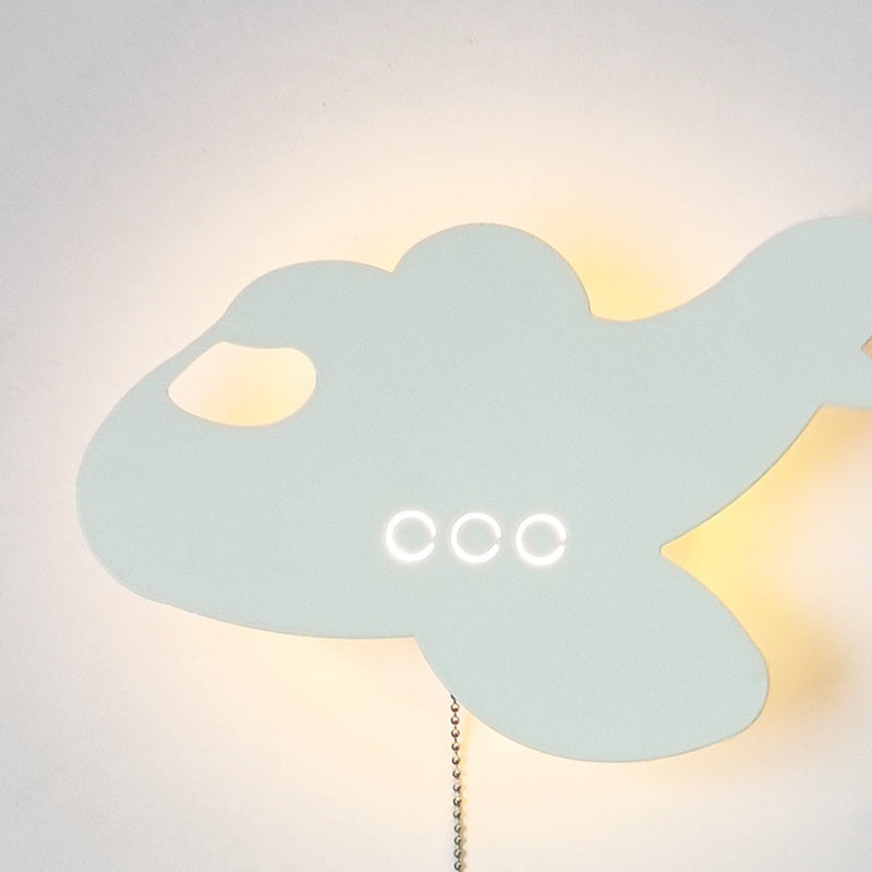 Lumendat Contemporary Creative Battery Kids Iron Cloud Star Animal Cartoon Pull Chain LED Wall Sconce Lamp For Bedside Lumendat