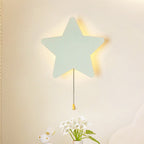 Lumendat Contemporary Creative Battery Kids Iron Cloud Star Animal Cartoon Pull Chain LED Wall Sconce Lamp For Bedside Lumendat
