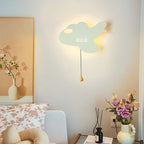 Lumendat Contemporary Creative Battery Kids Iron Cloud Star Animal Cartoon Pull Chain LED Wall Sconce Lamp For Bedside Lumendat