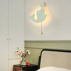 Lumendat Contemporary Creative Battery Kids Iron Cloud Star Animal Cartoon Pull Chain LED Wall Sconce Lamp For Bedside Lumendat