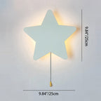 Lumendat Contemporary Creative Battery Kids Iron Cloud Star Animal Cartoon Pull Chain LED Wall Sconce Lamp For Bedside Lumendat