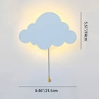 Lumendat Contemporary Creative Battery Kids Iron Cloud Star Animal Cartoon Pull Chain LED Wall Sconce Lamp For Bedside Lumendat