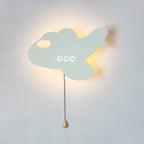Lumendat Contemporary Creative Battery Kids Iron Cloud Star Animal Cartoon Pull Chain LED Wall Sconce Lamp For Bedside Lumendat