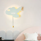 Lumendat Contemporary Creative Battery Kids Iron Cloud Star Animal Cartoon Pull Chain LED Wall Sconce Lamp For Bedside Lumendat