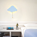 Lumendat Contemporary Creative Battery Kids Iron Cloud Star Animal Cartoon Pull Chain LED Wall Sconce Lamp For Bedside Lumendat