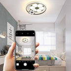 Contemporary Creative Kids Soccer Sport Round Iron Acrylic LED Flush Mount Ceiling Light for Bedroom