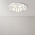 Contemporary Nordic Round Star Lunar Iron Resin Acrylic LED Flush Mount Ceiling Light For Bedroom