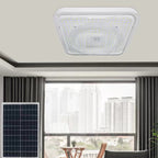 Modern Simplicity Solar Waterproof ABS Square LED Flush Mount Ceiling Light For Outdoor Patio