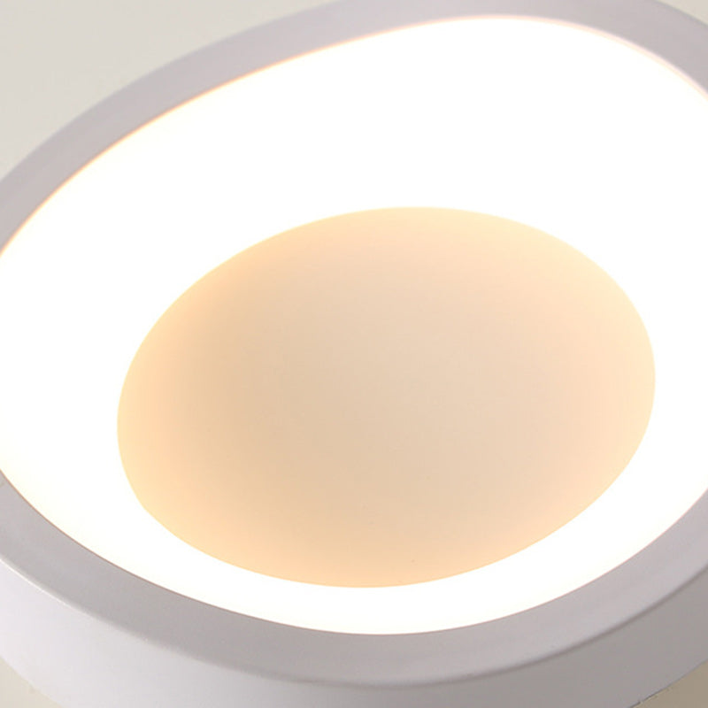 Contemporary Scandinavian Iron Acrylic Flower Round Cloud LED Flush Mount Ceiling Light For Hallway