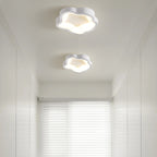 Contemporary Scandinavian Iron Acrylic Flower Round Cloud LED Flush Mount Ceiling Light For Hallway