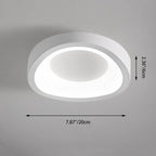 Contemporary Scandinavian Iron Acrylic Flower Round Cloud LED Flush Mount Ceiling Light For Hallway