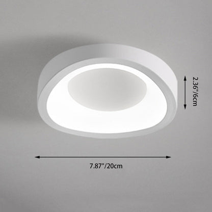 Contemporary Scandinavian Iron Acrylic Flower Round Cloud LED Flush Mount Ceiling Light For Hallway