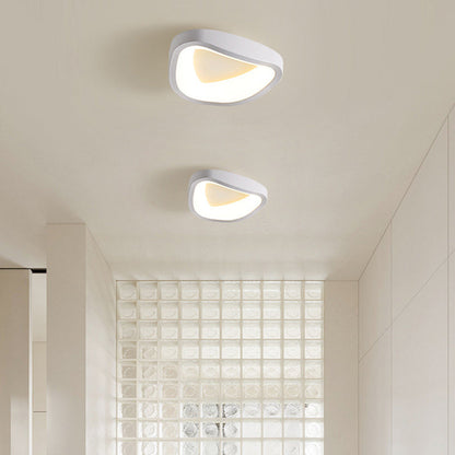Contemporary Scandinavian Iron Acrylic Flower Round Cloud LED Flush Mount Ceiling Light For Hallway