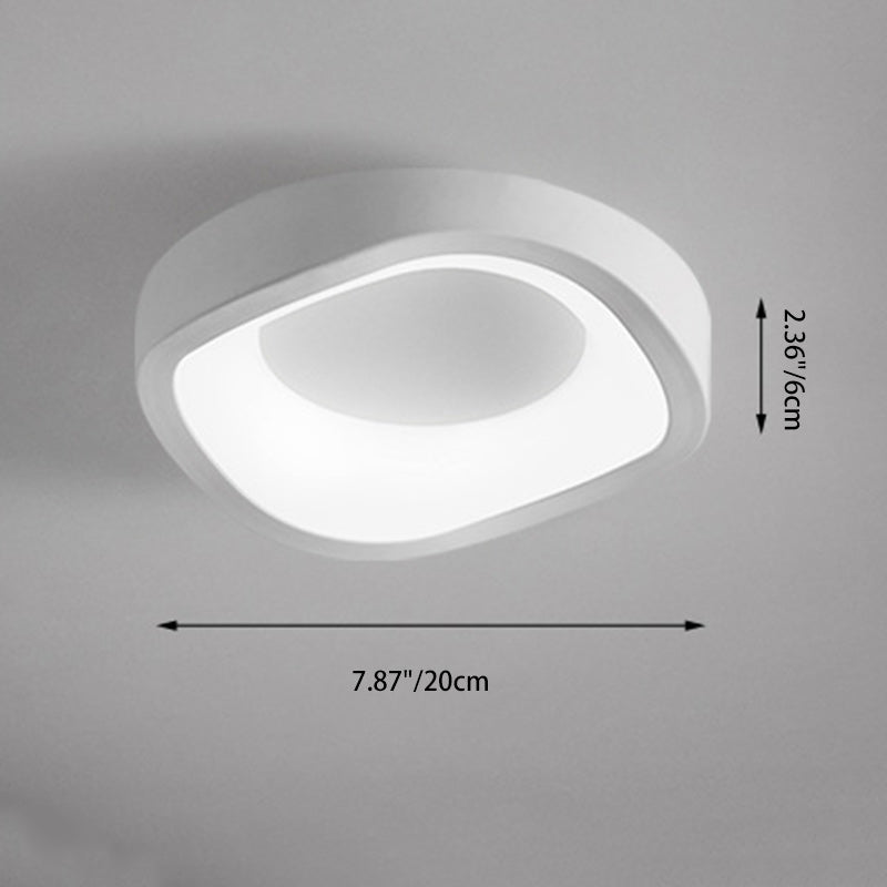 Contemporary Scandinavian Iron Acrylic Flower Round Cloud LED Flush Mount Ceiling Light For Hallway