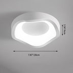 Contemporary Scandinavian Iron Acrylic Flower Round Cloud LED Flush Mount Ceiling Light For Hallway