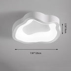 Contemporary Scandinavian Iron Acrylic Flower Round Cloud LED Flush Mount Ceiling Light For Hallway