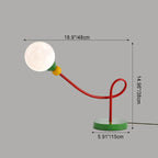Lumendat Modern Art Deco Kids Iron PLA Moon Wired 1-Light Table Lamp For Study Lumendat