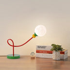 Lumendat Modern Art Deco Kids Iron PLA Moon Wired 1-Light Table Lamp For Study Lumendat